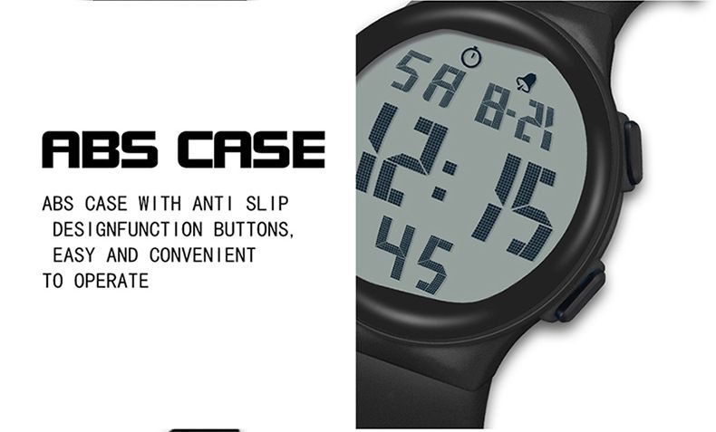 Digital Sports Watch For Men – 50M Waterproof, LED Backlight, Day & Date Display – Lightweight TPU Strap Student Watch Sports Watch_voghion.com