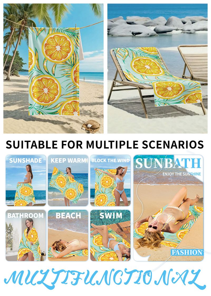Asciugamano da spiaggia in microfibra premium 80x160 cm - Asciugatura rapida, ultra assorbente e stampa attiva per nuoto e sport_voghion.com