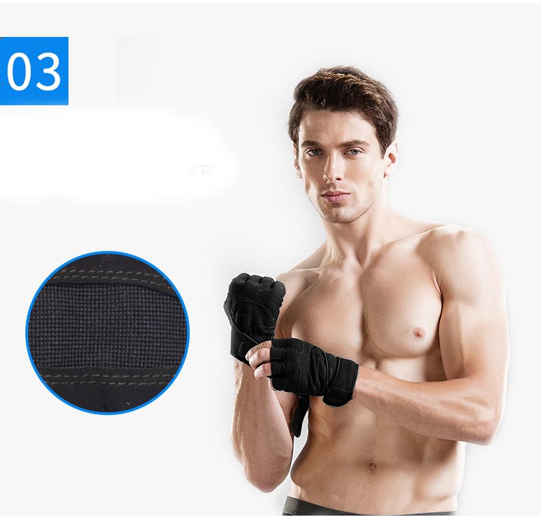 Gym Fiess Tyngdlyftningshandskar Bodybuilding Träning Sport Motion Sport Träningshandske för Män Kvinnor_voghion.com