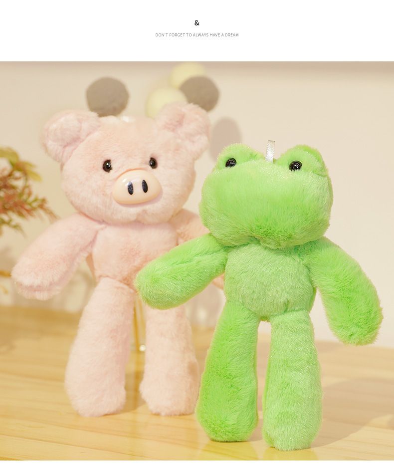 Bolsa colgante de rana de peluche de juguete panda gigante llavero colgante decoración muñeca máquina de agarre actividad pequeño regalo_voghion.com