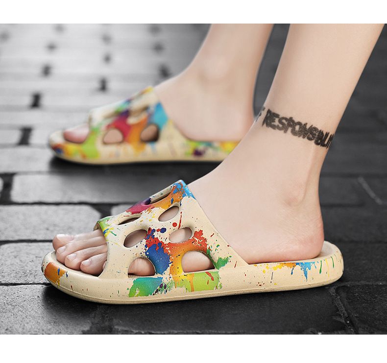 Verão Novo Interior Banheiro Exterior Casual Chinelos Grande Coreano Moda Versátil Camo Trendy Sapatos Masculinos_voghion.com