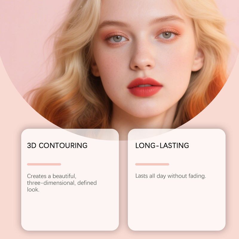Zephoco Champagnerrosa Doppelseitiger Stift für das tägliche Make-up in der Atmosphäre, natürliche Farbe, langanhaltend, feuchtigkeitsspendend, trocknet nicht aus_voghion.com