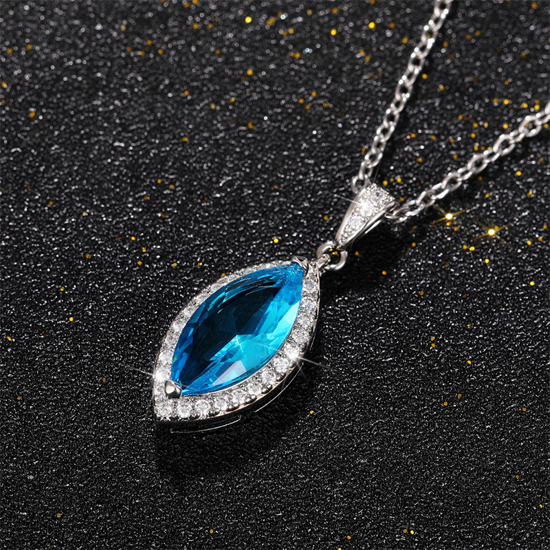 Cao Shi Ruili Magazine Hailanbao Topaz Horse Eye Hanger Ketting Koperen Set Zirkoon Sleutelbeen Ketting_voghion.com