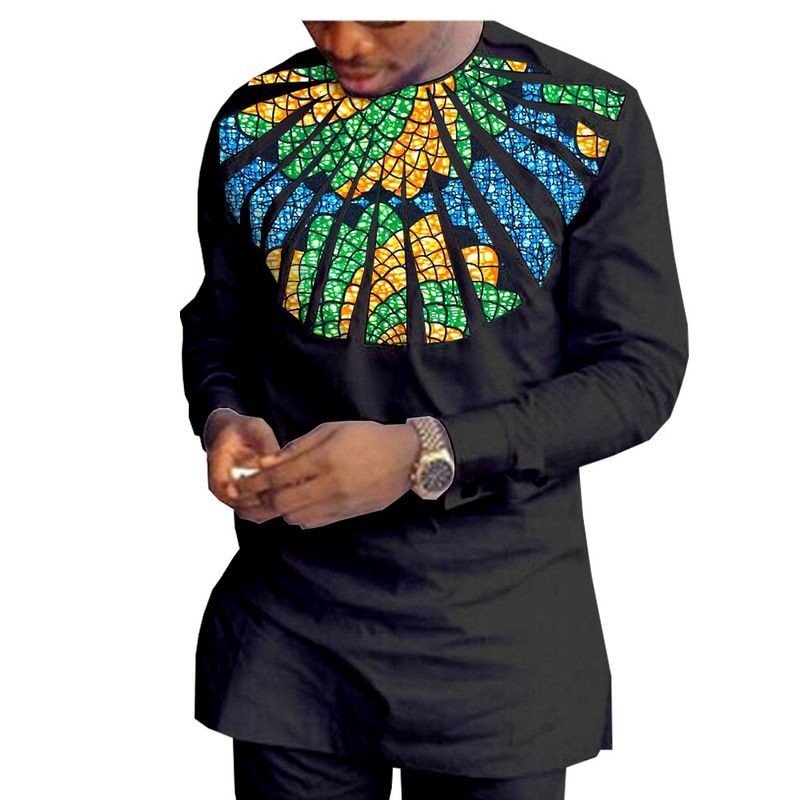 Männer Kleeder afrikanesch national Print Batik Kotteng Männer Casual Kostüm_voghion.com