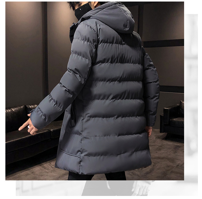 Baumwolle Winter Übergroße Casual Verdickte Warme Daunen Baumwolle Herren Mittellange Paarjacke mit Kapuze_voghion.com