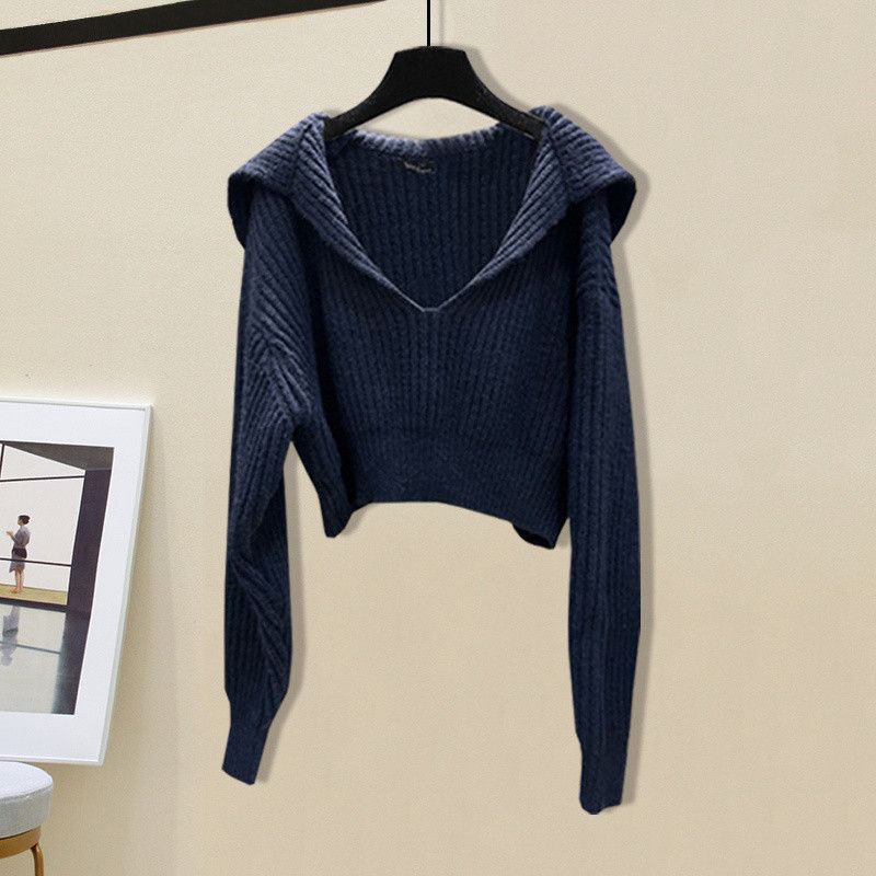 Abbigliamento da donna Abiti autunnali di grandi dimensioni per le donne nuovi maglioni a maniche lunghe in maglia gilet pantaloni sportivi casual due pezzi alla moda_voghion.com