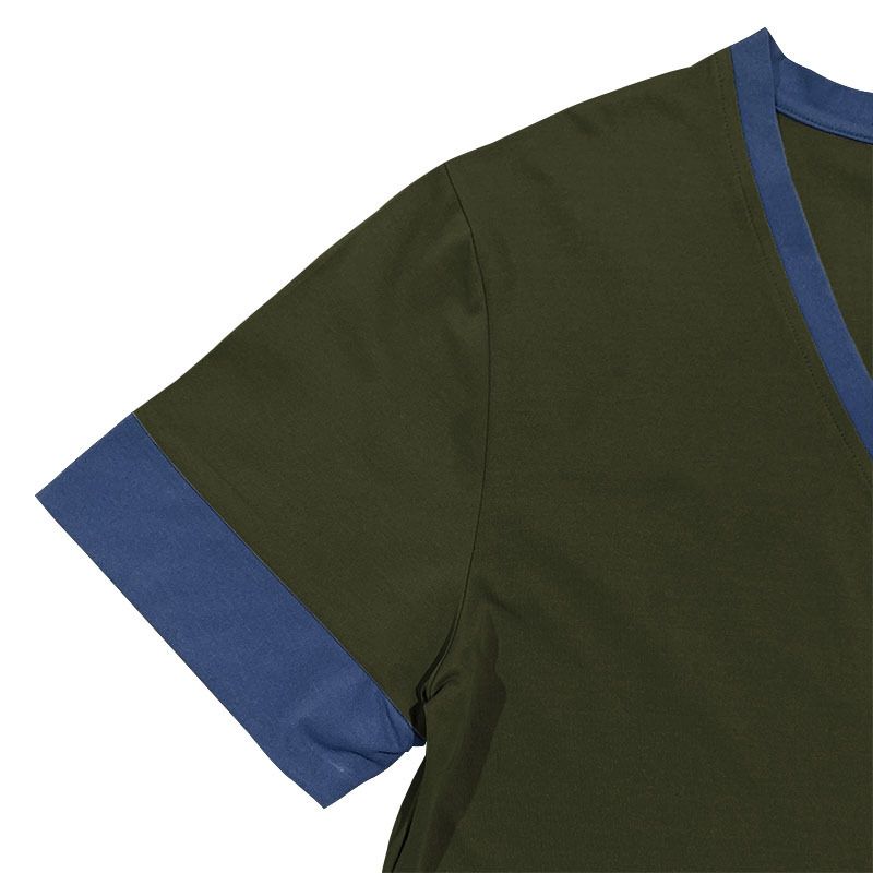 Instagram 2024 Saldi Estivi Maglietta Casual da Uomo a Maniche Corte con Scollo a V e Grandi Righe_voghion.com
