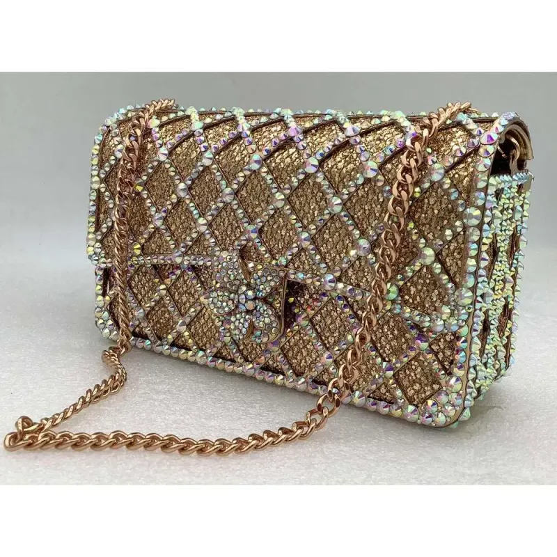 Borse a tracolla con catena lunga, da festa, firmate XIYUAN, da donna, arancioni/blu/argento/verdi, di alta qualità, con gioielli_voghion.com