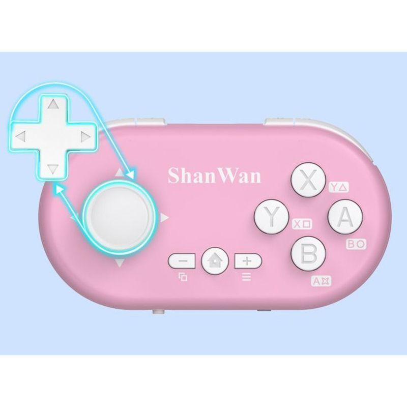 Shanwan Mini Bluetooth Game Controller Switch Hall Joystick PS4 Android PC Portatile Q36pro_voghion.com