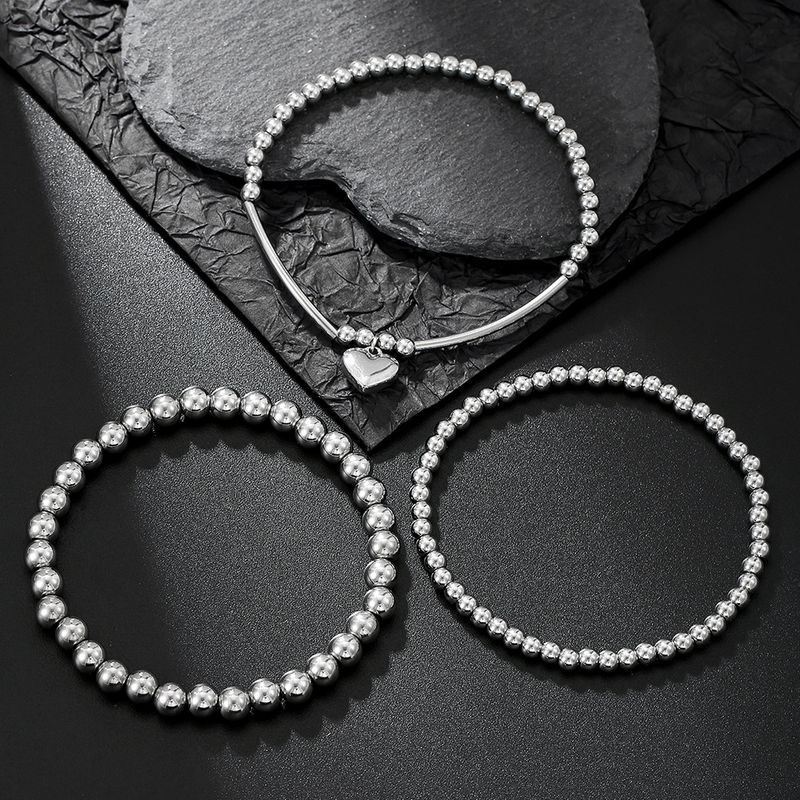 Braccialetto a forma di vento in metallo con ciondolo in acciaio inossidabile, per donna, dolce e fresco, con perline impilate_voghion.com