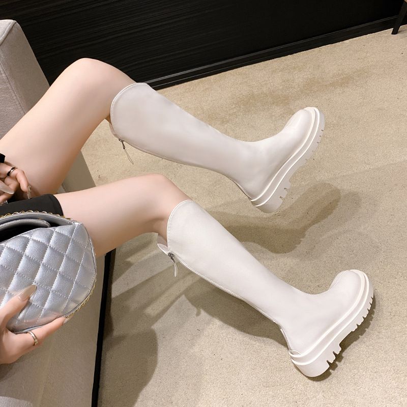 Damenstiefel für dicke Beine, Plus-Kniehohe Reitstiefel, Sommer 2024, neuer V-Ausschnitt, breites Rohr, Overknee-Stiefel in großer Größe_voghion.com