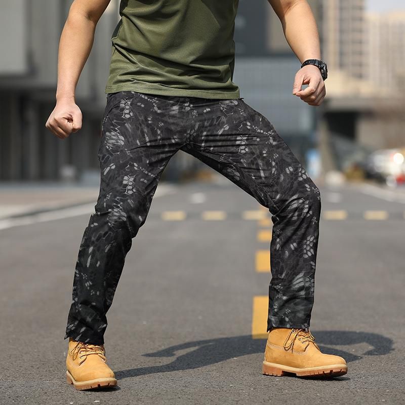 Tactical Cargo Pants For Men - Outdoor Military Camo Combat Pants With Multiple Pockets, Waterproof & Breathable, Slim Fit For Hiking, Camping, Gym_voghion.com