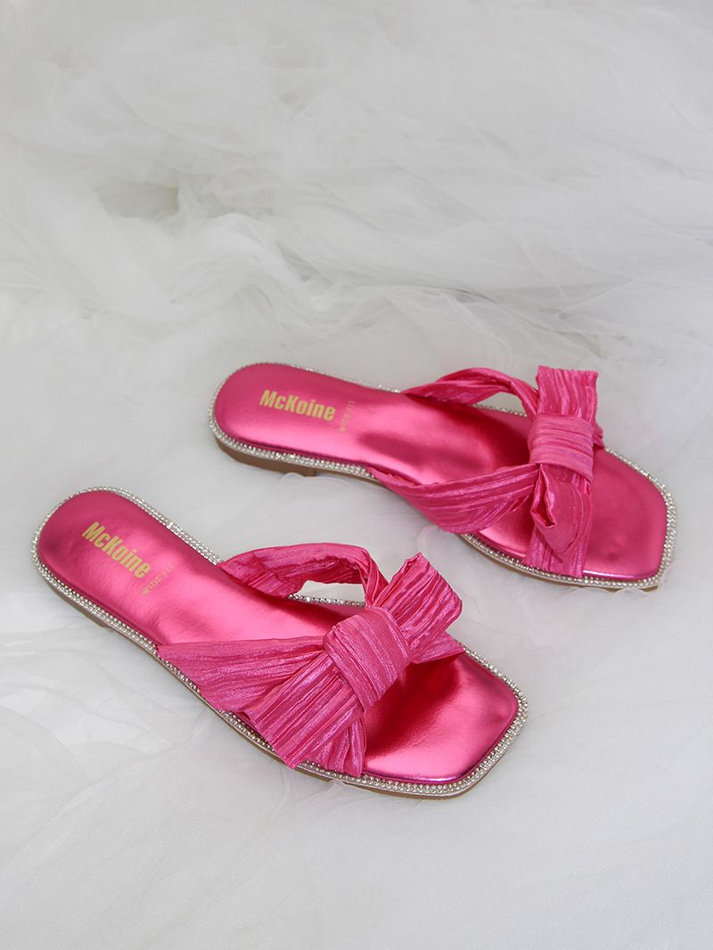 Sandales plates de plage à bordure diamantée, nouvelle tendance_voghion.com