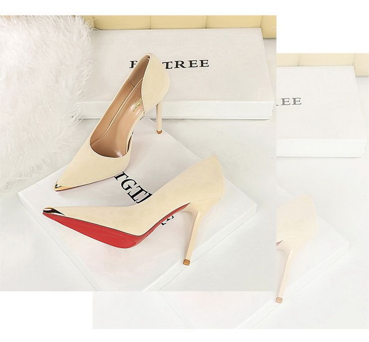 pointed Metal Side Air Shallow Mouth Single Shoes Women's Leopard Print One Pedal Stiletto High Heel Women's Shoes_voghion.com
