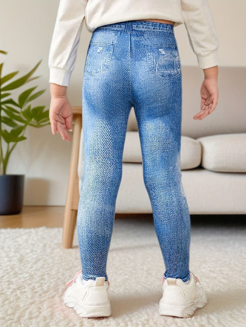 Mutter & Kinder Mädchen Frühling und Herbst Print Tight Fit Leggings_voghion.com