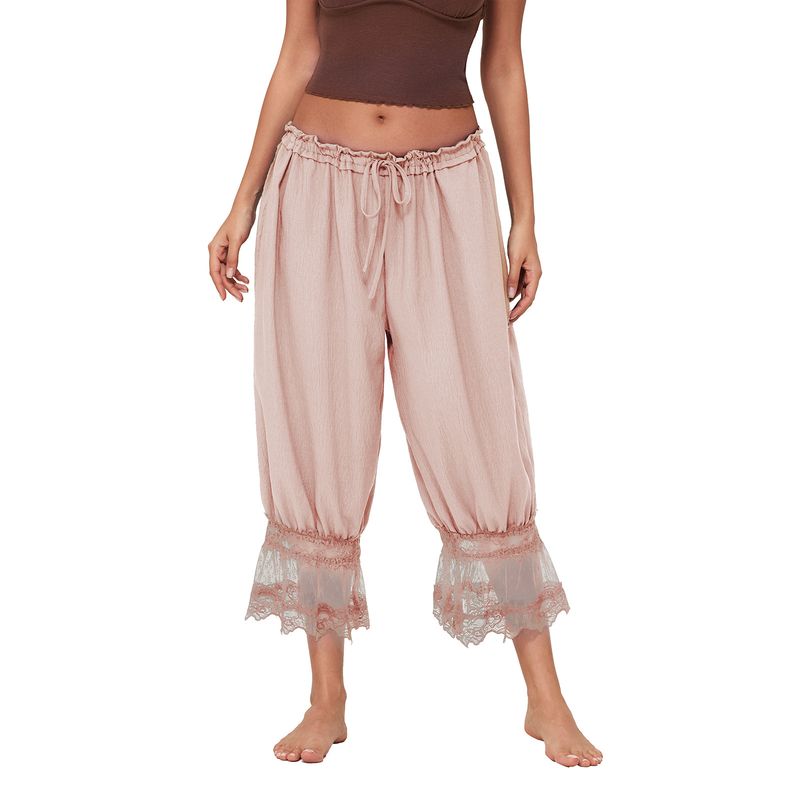 Dameskleding Vroege Lente Nieuwe Holle Kant Kant Thuiskleding Voor Vrouwen Comfortabele Huidvriendelijke Pyjama Shorts_voghion.com