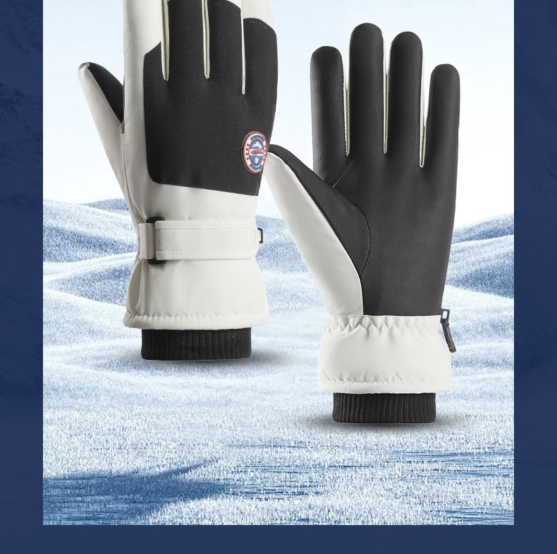 Gants de ski automne et hiver pour hommes, cyclisme, écran tactile, chauds, résistants au froid, en velours, en coton épais, pour femmes_voghion.com