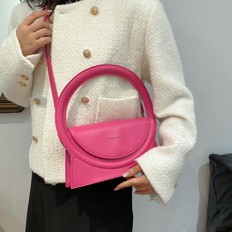 Borse delle migliori marche da donna 2024 Borsa a tracolla con tracolla da donna in pelle PU con grande manico rotondo alla moda_voghion.com