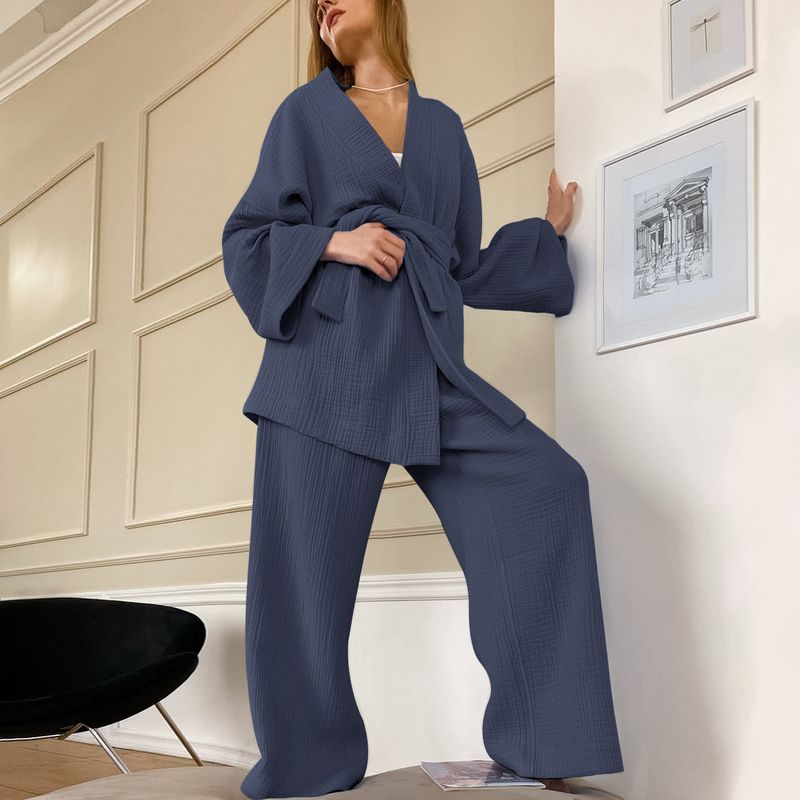 Damesbroekpak in effen kleur_voghion.com