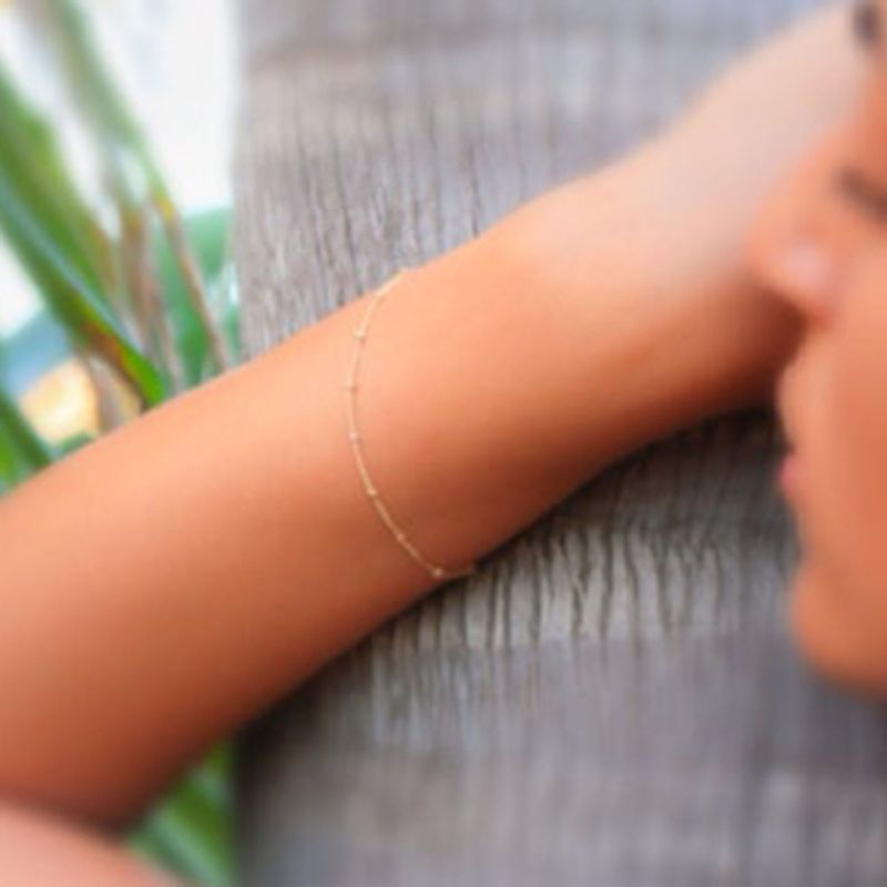 Shuosbai Damen-Armband, kleine Perlen, einfarbig, korruptionsbeständig, Handkette für den täglichen Gebrauch_voghion.com