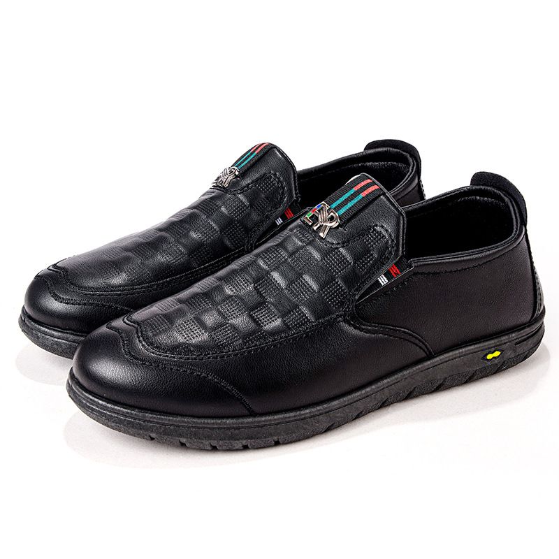 Mocassini in pelle PU alla moda da uomo Euro Step, stile casual, alla moda, per papà di mezza età_voghion.com