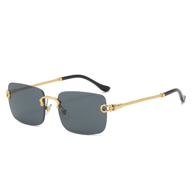 VOOTHOST Nieuwe Randloze Rechthoekige Vintage Metalen Zonnebril Mode Frameloze Getinte Brillen Tinten Voor Vrouwen Mannen VB051_voghion.com