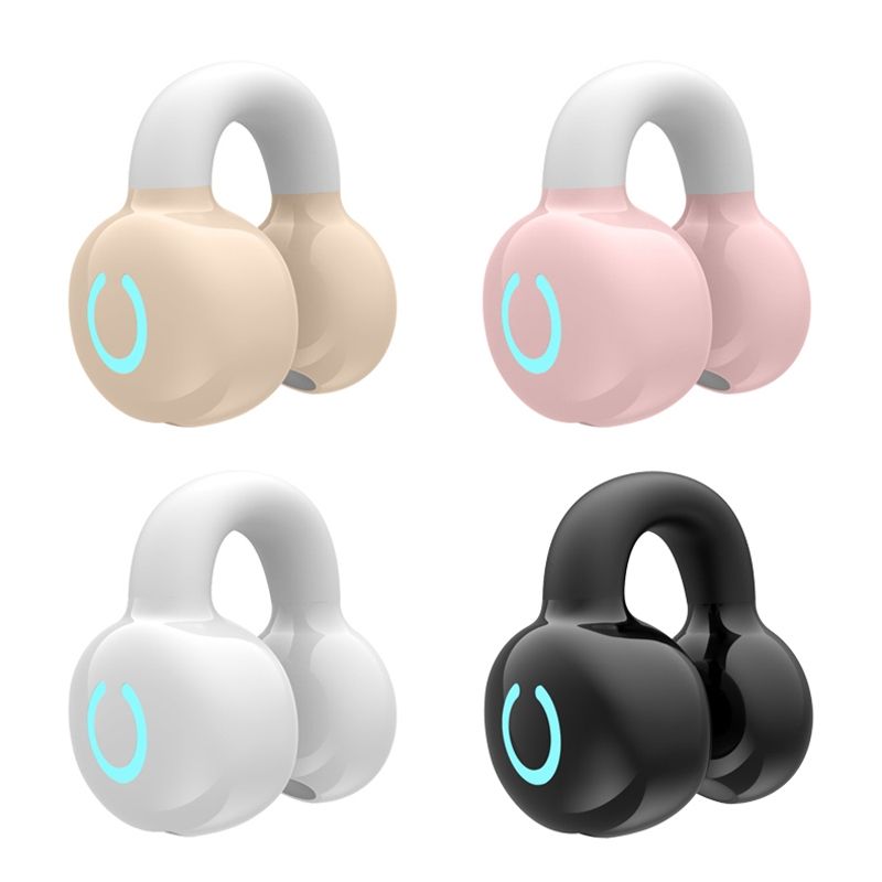 Einohriger Stereo-Ohrklemmen-Bluetooth-Kopfhörer mit Knochenleitung (Pink)_voghion.com