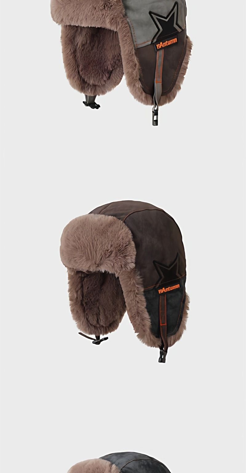 Chapéu Lei Feng Chapéu de algodão masculino Chapéu de algodão Inverno Novo Estilo Plus Velvet Proteção de Orelhas Chapéu de Ciclismo Quente À Prova de Vento Chapéu de Inverno Feminino_voghion.com