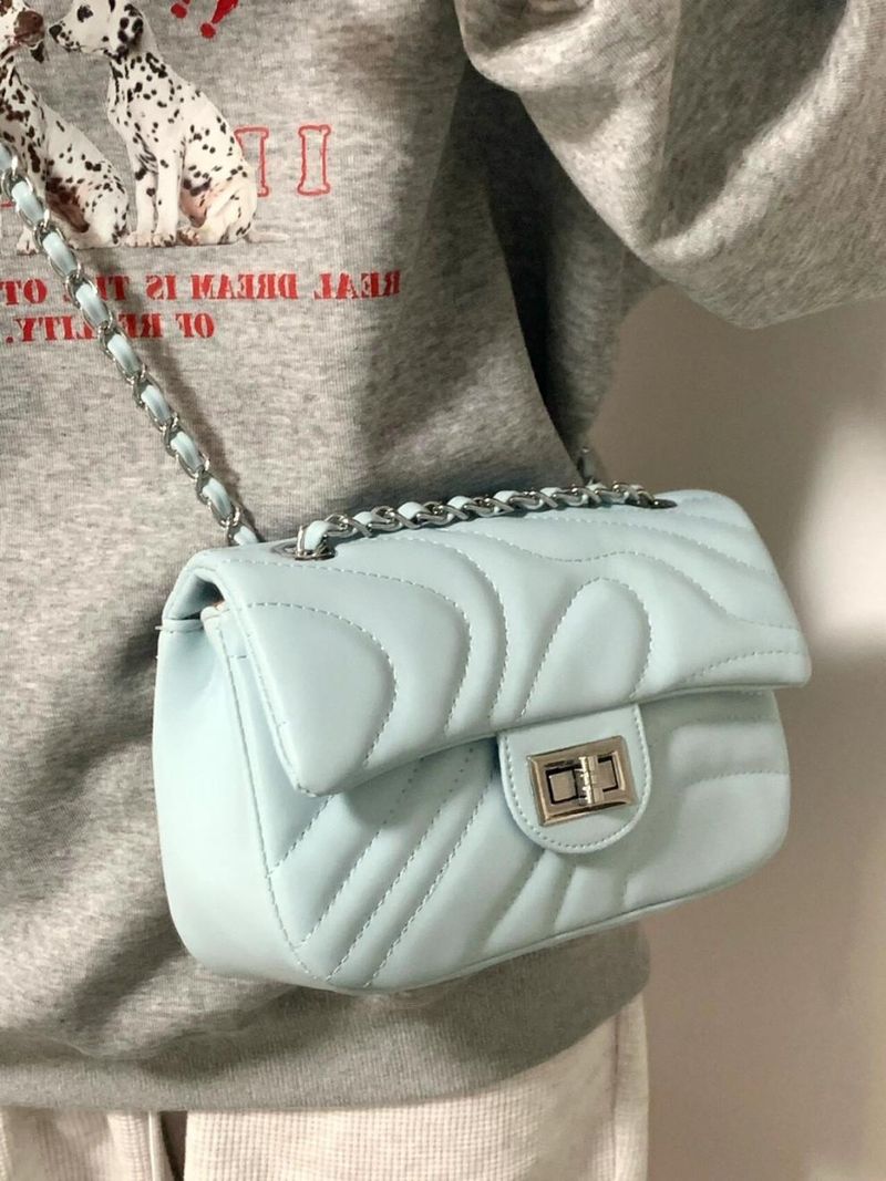 Dames 2025 herfst/winter nieuwe multifunctionele blauwe schoudertas crossbody kettingtas kleine vierkante tas_voghion.com