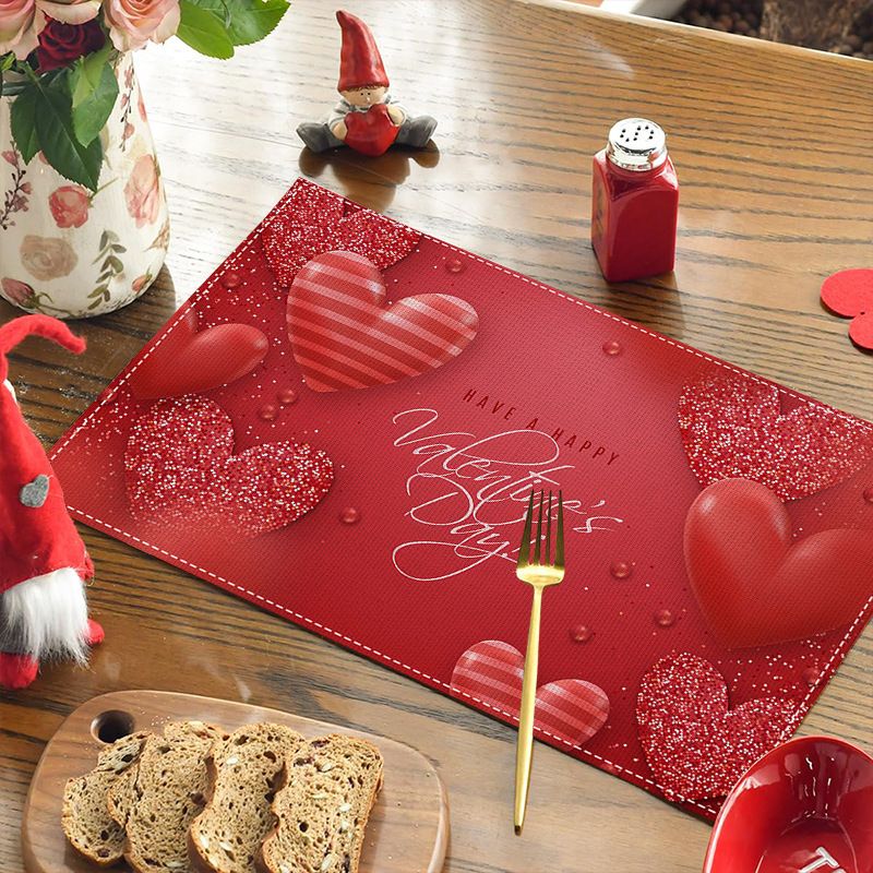 Keten Masa Örtüsü 4'lü Set - Noel, Bağımsızlık Günü ve Günlük Kullanım İçin Isıya Dayanıklı ve Çevre Dostu Yemek Örtüleri_voghion.com