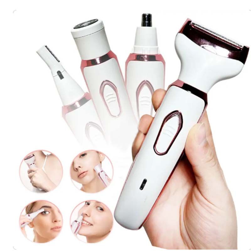 Rechargeable 4 In 1 Women Hair Removal Shaver Device Epilator Female Shaving hine Eyebrow Nose Electric Trimmer Razor_voghion.com