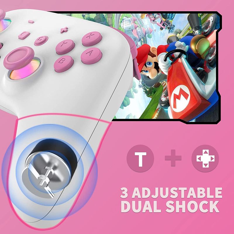 Brezžični Bluetooth igralni gumb Gamepad Switch Pro krmilnik z ergonomskim profesionalnim krmilnikom Turbo LED za Switch OLED Steam Android_voghion.com