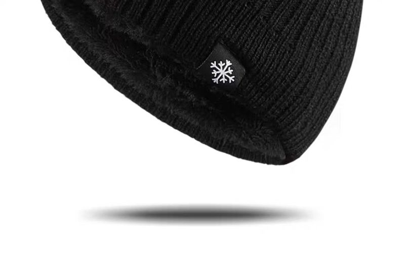 Cappello unisex da uomo, foderato in pile, paraorecchie caldi e spessi, cappello lavorato a maglia con punta chiusa, nuovo cappello di lana antivento e resistente al freddo_voghion.com