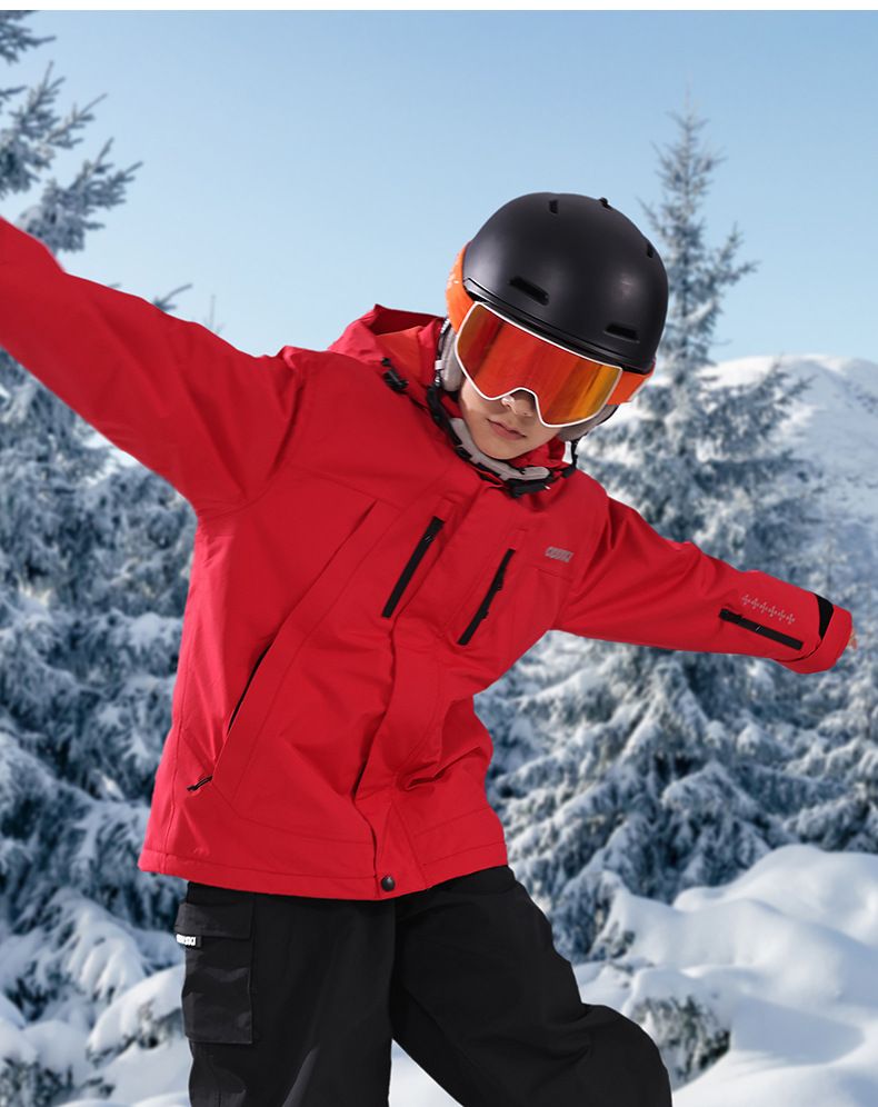 3-Lagen-Daunen-Skijacke für Kinder – Wasserdichter und winddichter Wintermantel mit 20.000 mm Wassersäule (Unisex-Schneeanzug für Jungen und Mädchen)_voghion.com