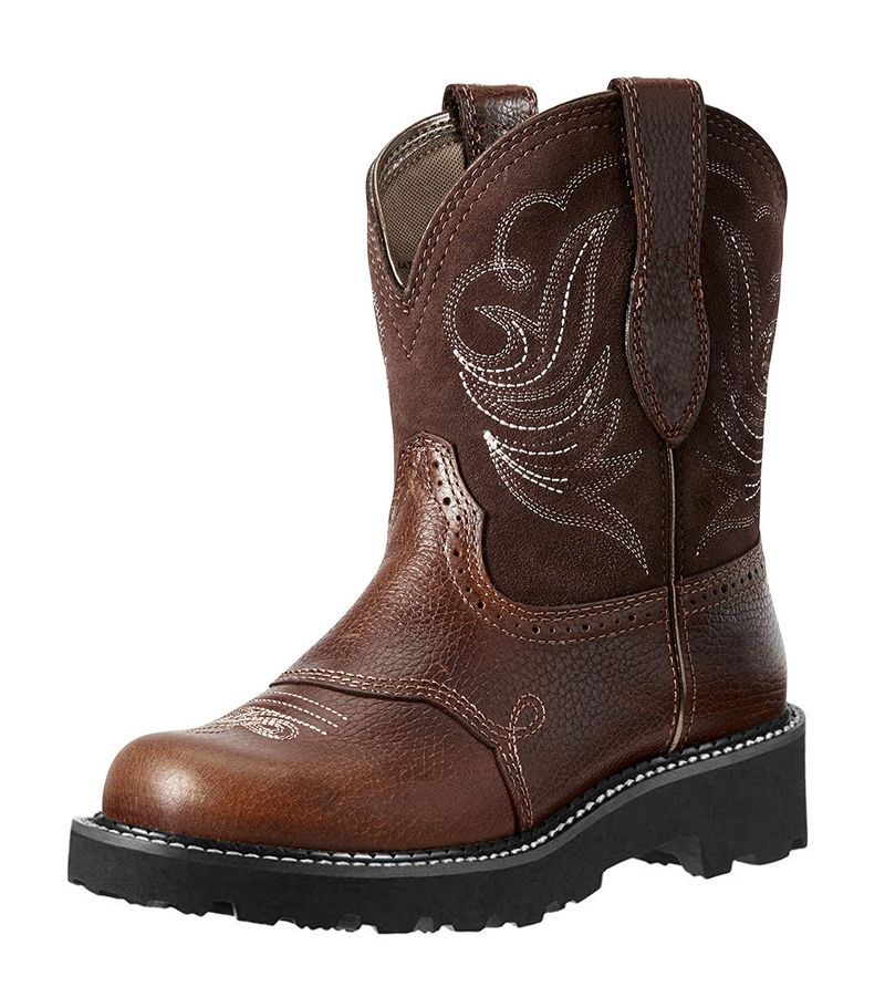 Bota feminina de cano médio HPIOPL, modelo Cowboy 6090, em couro bordado de alta qualidade, ideal para outono e inverno (lote 20210915)._voghion.com