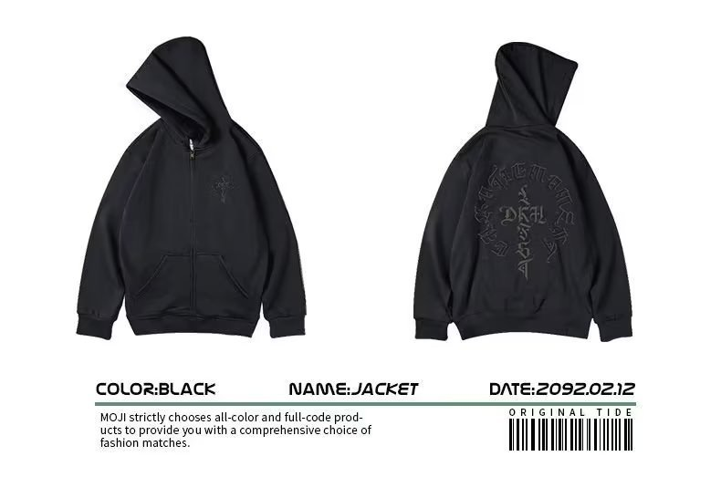 Winter American style loose fitting fat plus size hooded plush zippered cardigan 300 kg men's hoodie jacket_voghion.com