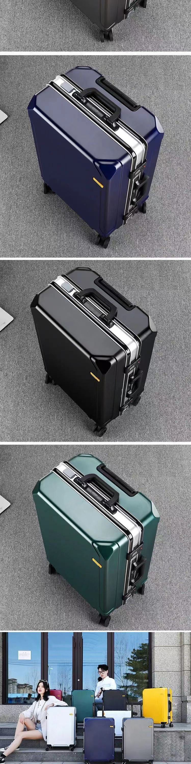 New Style Suitcase Suitcase For Men And Women, Large Capacity, 28-inch Korean Style Trolley Case, 20-inch Password Box Wheel_voghion.com
