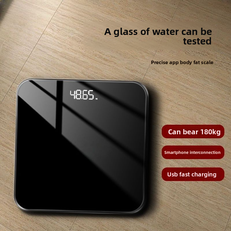 Student Affordable Accurate Rechargeable Electronic High Precision Body Fat Home Use Weight Scale Measurement_voghion.com