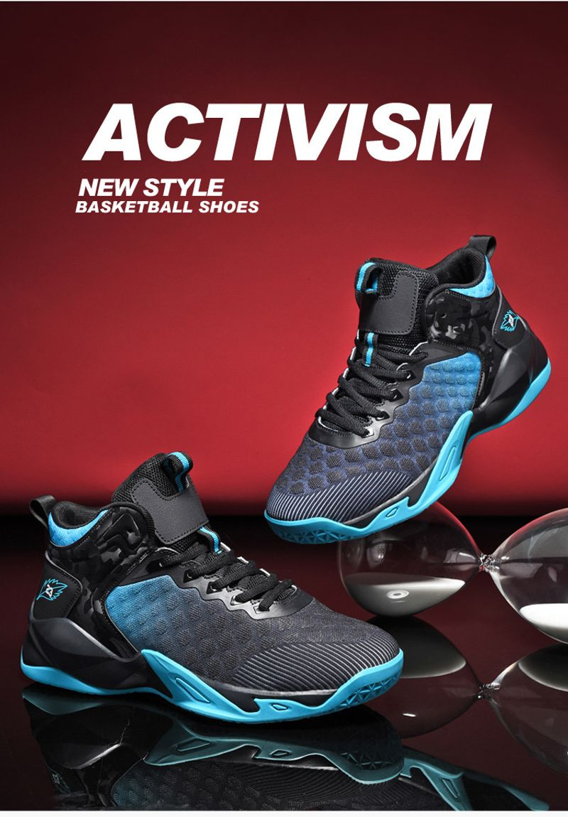 NIOHE Męskie codzienne wysokie buty do koszykówki na zewnątrz, cztery pory roku, praktyczne, profesjonalne buty sportowe_voghion.com