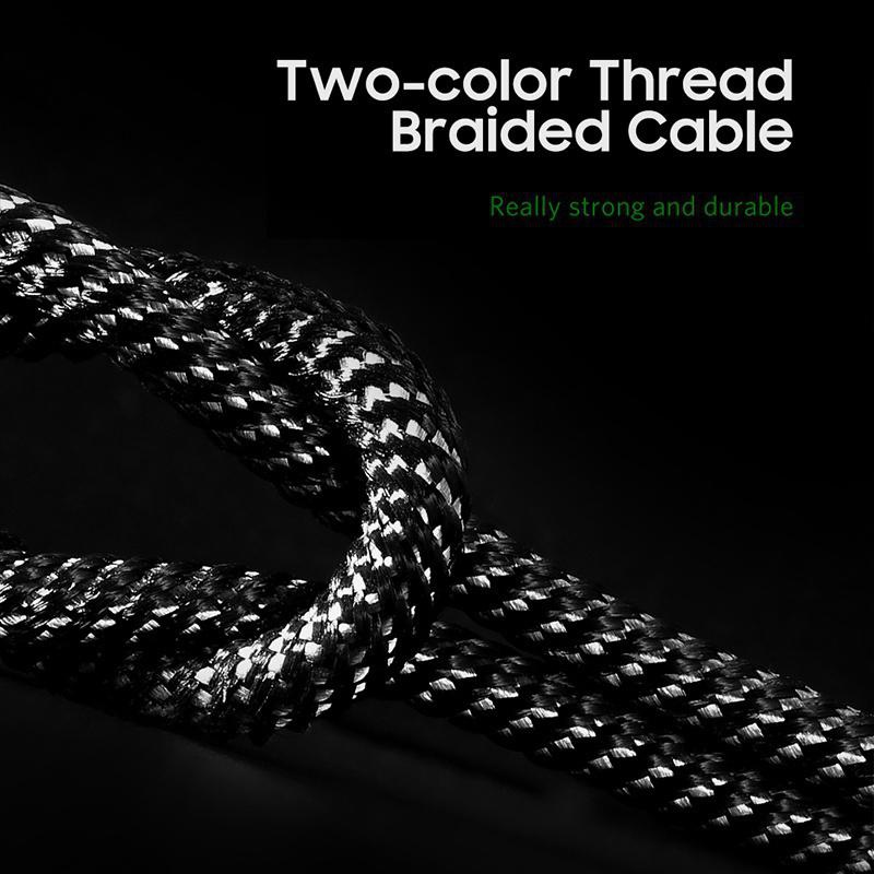 Black Mamba 1M/2M/3M USB Android Type-c iPhone Cable,5A Fast Charging Cables Charger Adapter For iPhone iPad Samsung Huawei Xiaomi Smart Phone_voghion.com