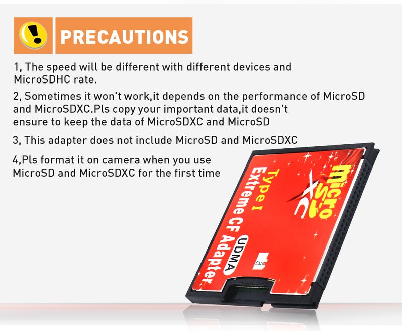 1 pz TF a tipo I Supporto Micro SDXC/SDHC/SD Lettore di schede di memoria UDMA Extreme CF Adattatore convertitore per fotocamera_voghion.com