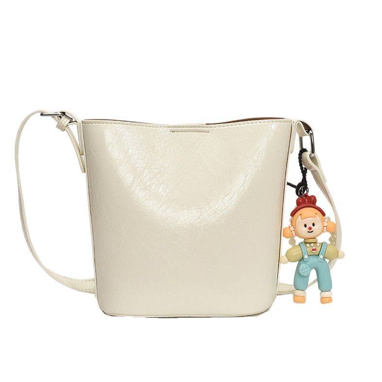 Borsa a secchiello casual semplice in stile coreano, borsa a tracolla di alta qualità per le donne, estate 2025, nuova moda_voghion.com