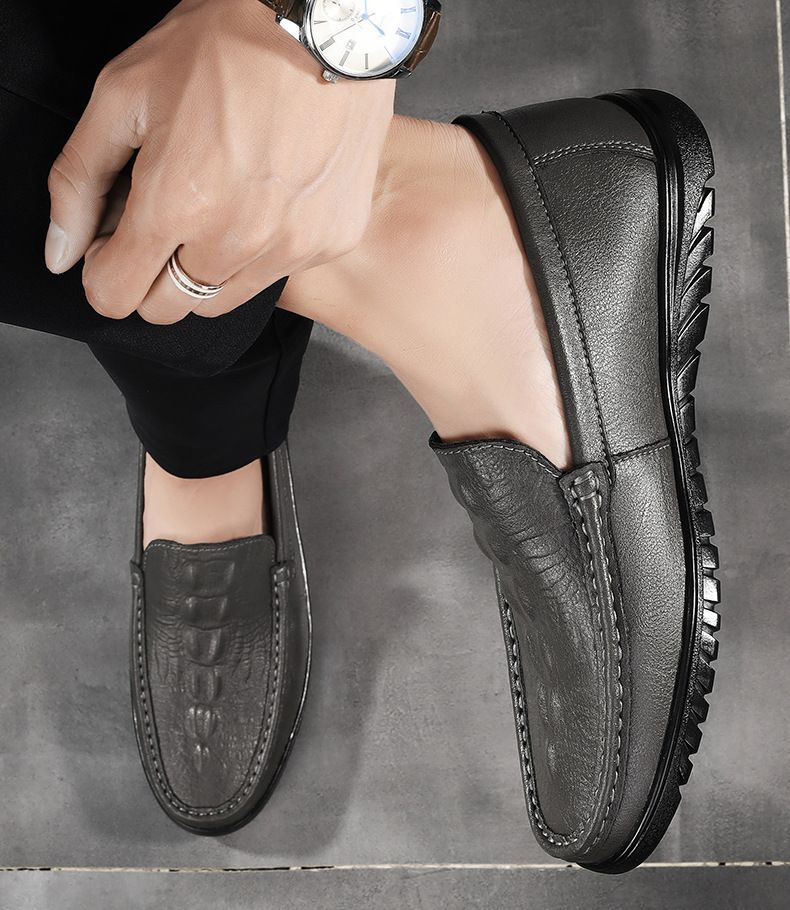 Lässige Herrenschuhe aus Leder mit Krokodilmuster, weiche Sohle, bequeme Überschuhe, bequeme Mützen, Fahrschuhe, Dad-Schuhe_voghion.com
