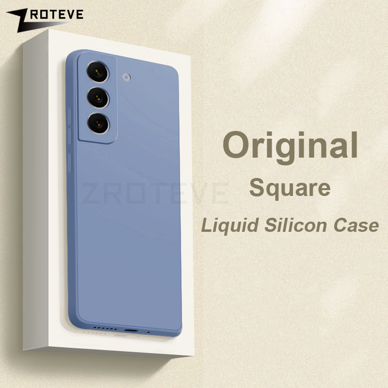 S23 Case ZROTEVE Square Liquid Silicone Soft Cover For Samsung Galaxy S22 S21 S20 FE S10 E S10E S9 Plus Note 10 9 20 Ultra Cases_voghion.com