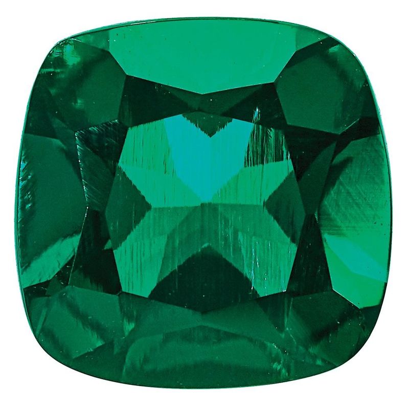 Created Emerald 8mm Antique Cushion_voghion.com