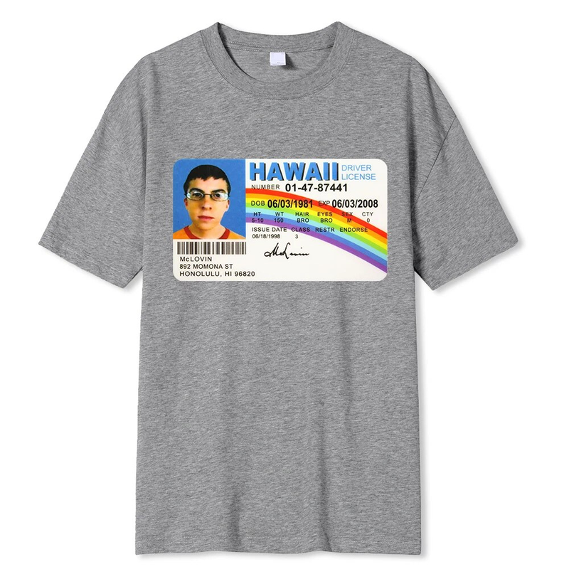 Homme t Shirt Sommer Männer Mclovin Id Karte Superbad Geek Herren Baumwolle Unisex t-Shirt Teenager Kühle Weiche Kleidung_voghion.com
