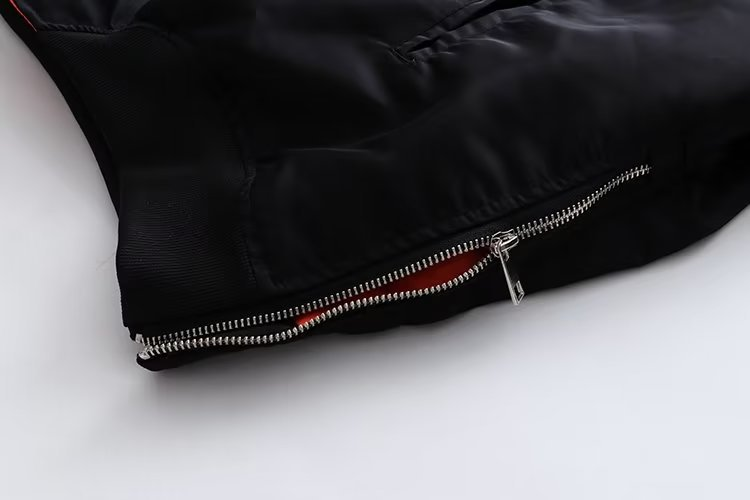 Women's plus-size bomber loose biker jacket_voghion.com