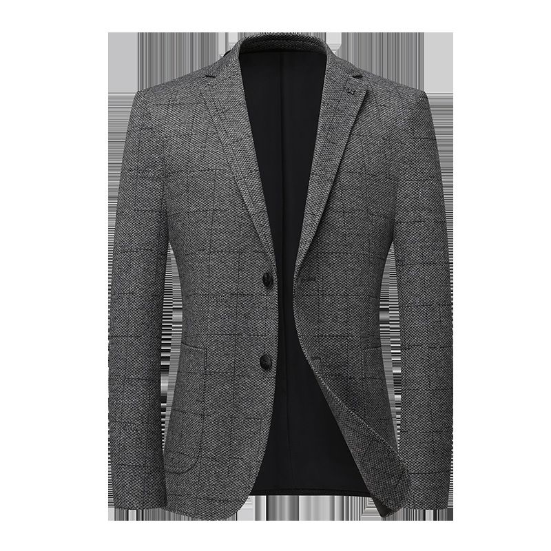 Qian Niao Ge Rahat Ceket Yeni Moda Üst Düzey İş Elbisesi Üst Tek Batılı Erkek Kalın_voghion.com