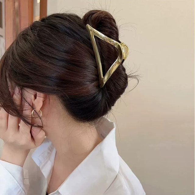Modni kovinski izdolbeni kremplji za lase Vintage geometrične sponke za lase Lasnice Črne španke Dodatki za lase za ženska pokrivala_voghion.com