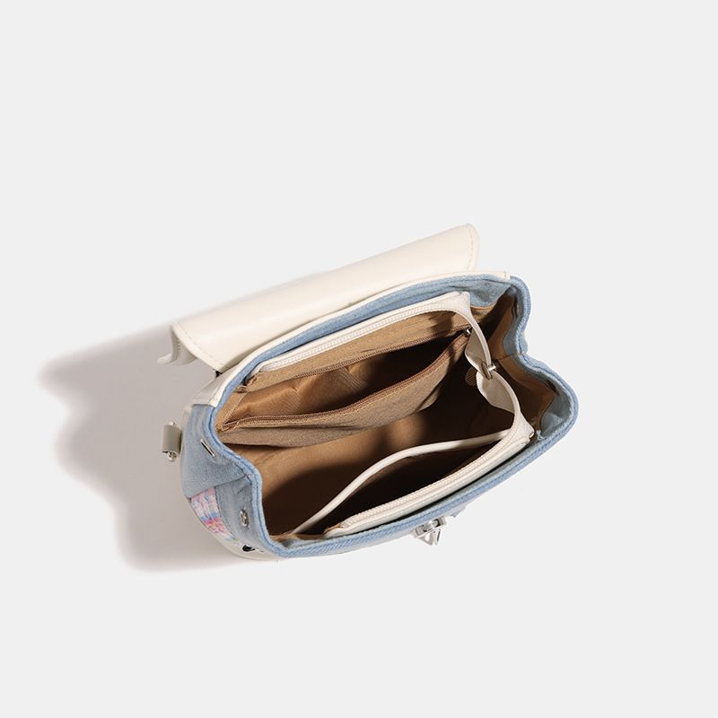 2025 Frühjahr und Sommer neue süße Denim bunte Liner Student kleine Schultasche_voghion.com